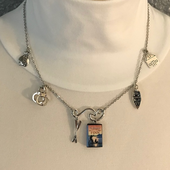 Adventures of Huckleberry Finn by Mark Twain Handmade Literature Book Necklace - Picture 7 of 15